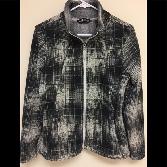 The North Face Jackets & Blazers - The North Face jacket fleece gray & cream plaid M
